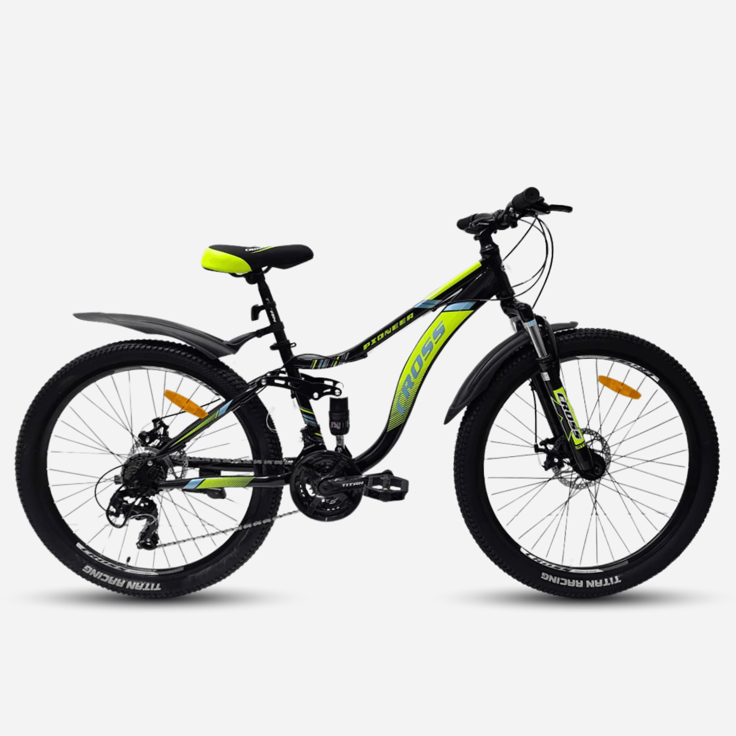 Гірський велосипед двопідвіс Cross Pioneer 26" сталева рама 14"