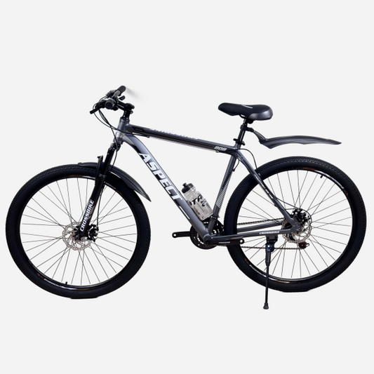 CrossBike Aspect 29" алюмінієва рама 19", вид зліва з підніжкою