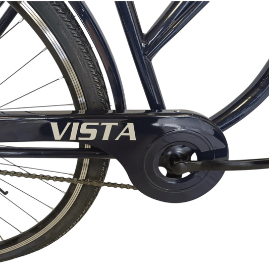 Деталь рами Spark City Vista 28" — каретка KENLI та сталева рама, крупний план