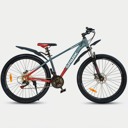 Гірський велосипед Spark PLEASURE 27.5" алюмінієва рама 15" сіро-червоний