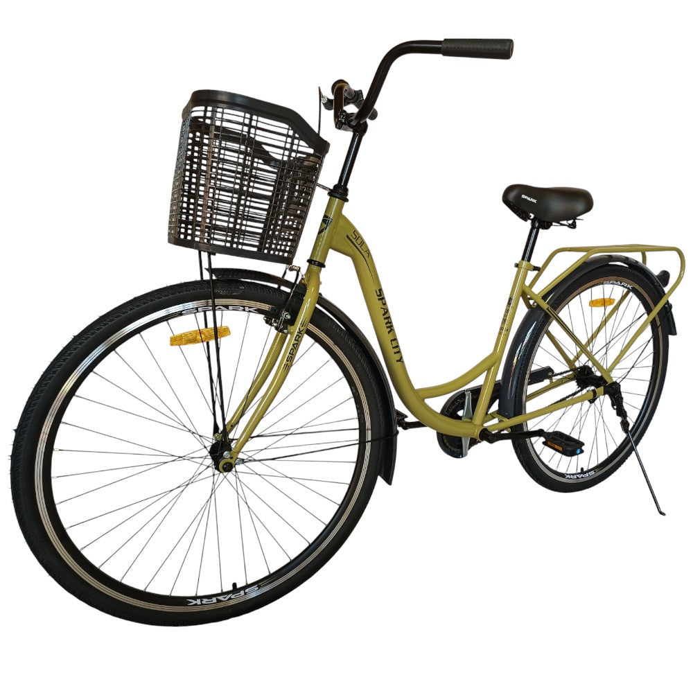 Міський велосипед SPARK CITY SOLA 28" стальна рама 18", кошик