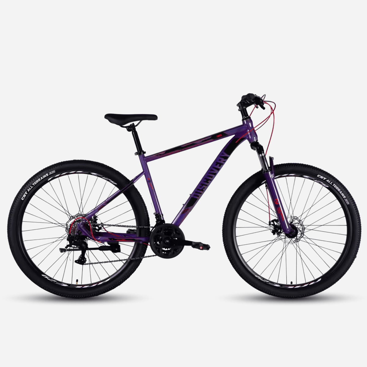 Фіолетовий гірський велосипед Discovery TREK 29", вигляд збоку