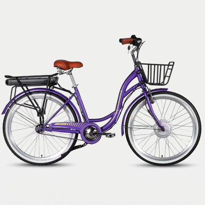 Електровелосипед Dorozhnik eAquamarine 26" сталева рама 17", 500W 36V 13Ah, до 45 км, кошик та багажник