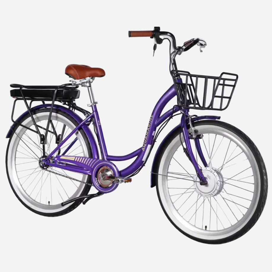 Електровелосипед Dorozhnik eAquamarine 26" сталева рама 17", 500W 36V 13Ah, до 45 км, кошик та багажник