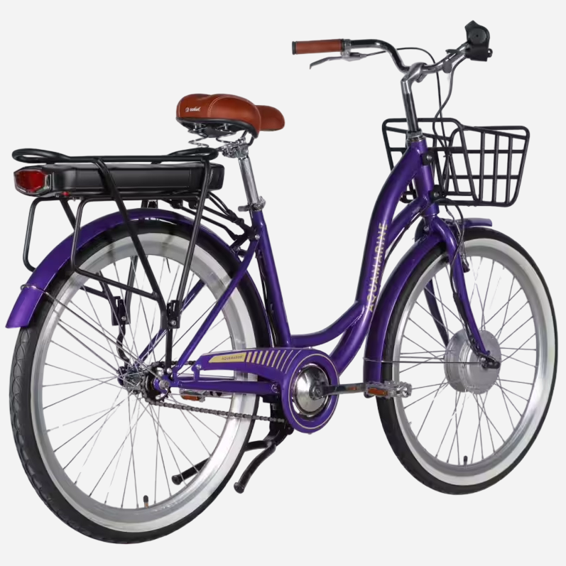 Електровелосипед Dorozhnik eAquamarine 26" сталева рама 17", 500W 36V 13Ah, до 45 км, кошик та багажник