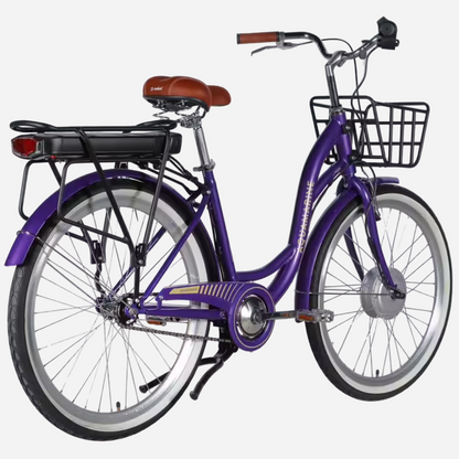 Електровелосипед Dorozhnik eAquamarine 26" сталева рама 17", 500W 36V 13Ah, до 45 км, кошик та багажник