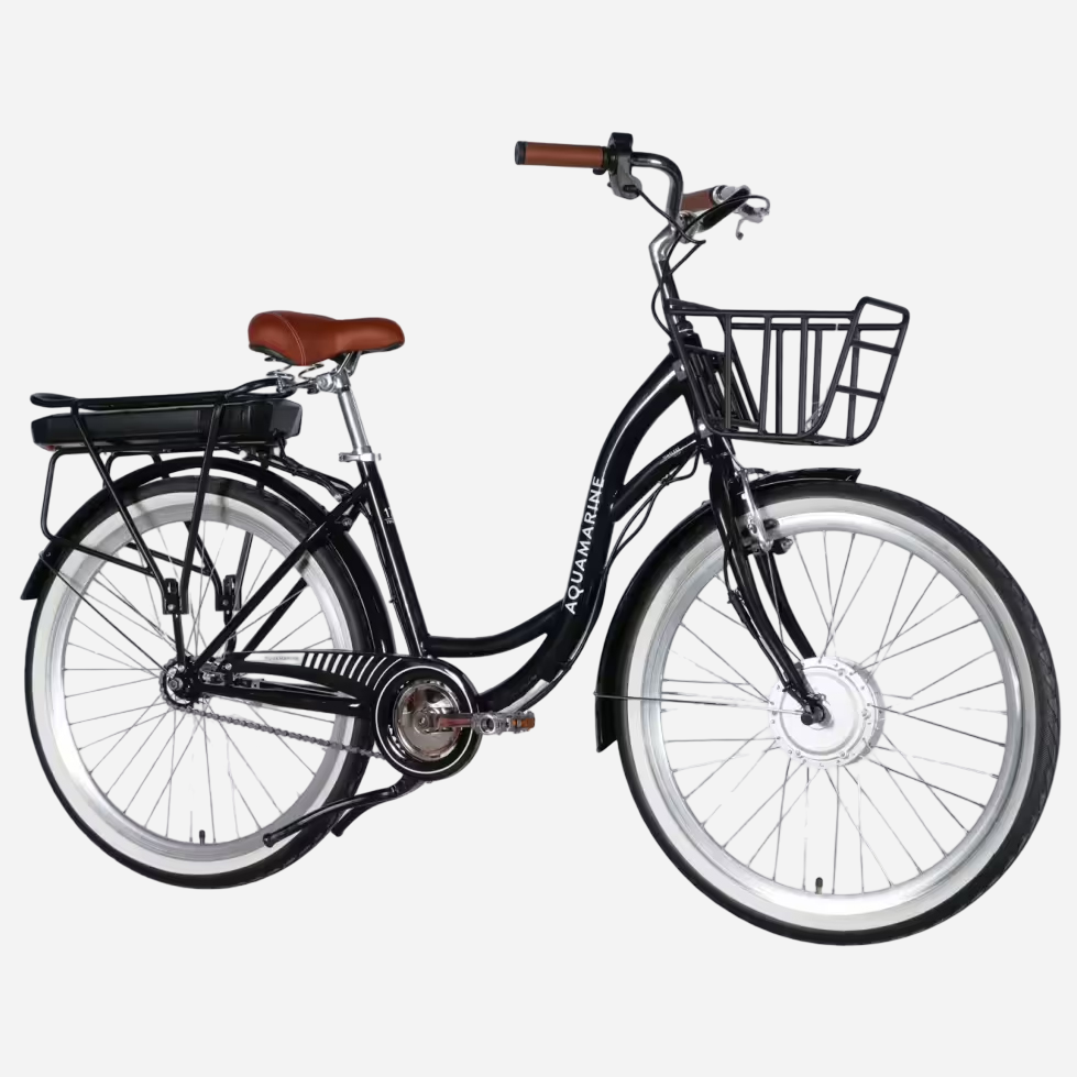Електровелосипед Dorozhnik eAquamarine 26" сталева рама 17", 500W 36V 13Ah, до 45 км, кошик та багажник