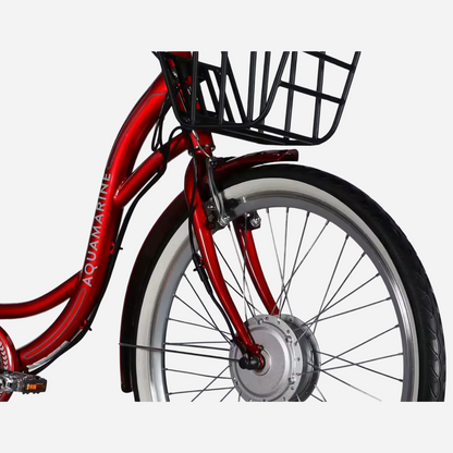Dorozhnik eAquamarine 26 — переднє мотор-колесо 500W, напис Aquamarine на рамі, V-Brake