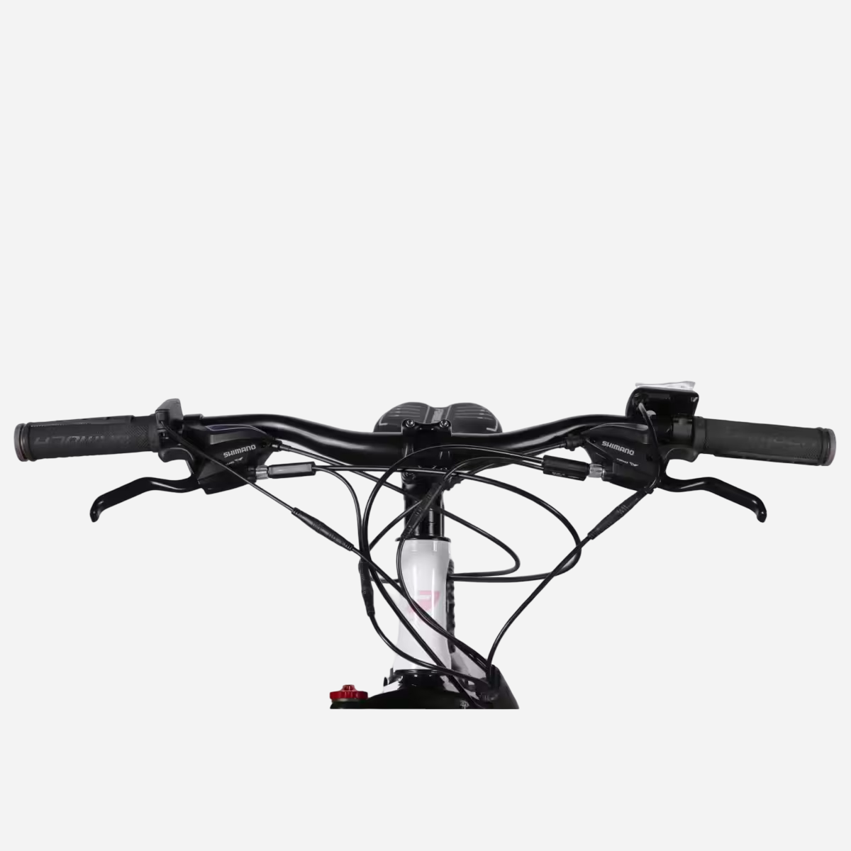 Кермо Formula eALPINA — вигляд спереду, руль 680 мм, манетки SHIMANO з обох боків, дисплей по центру