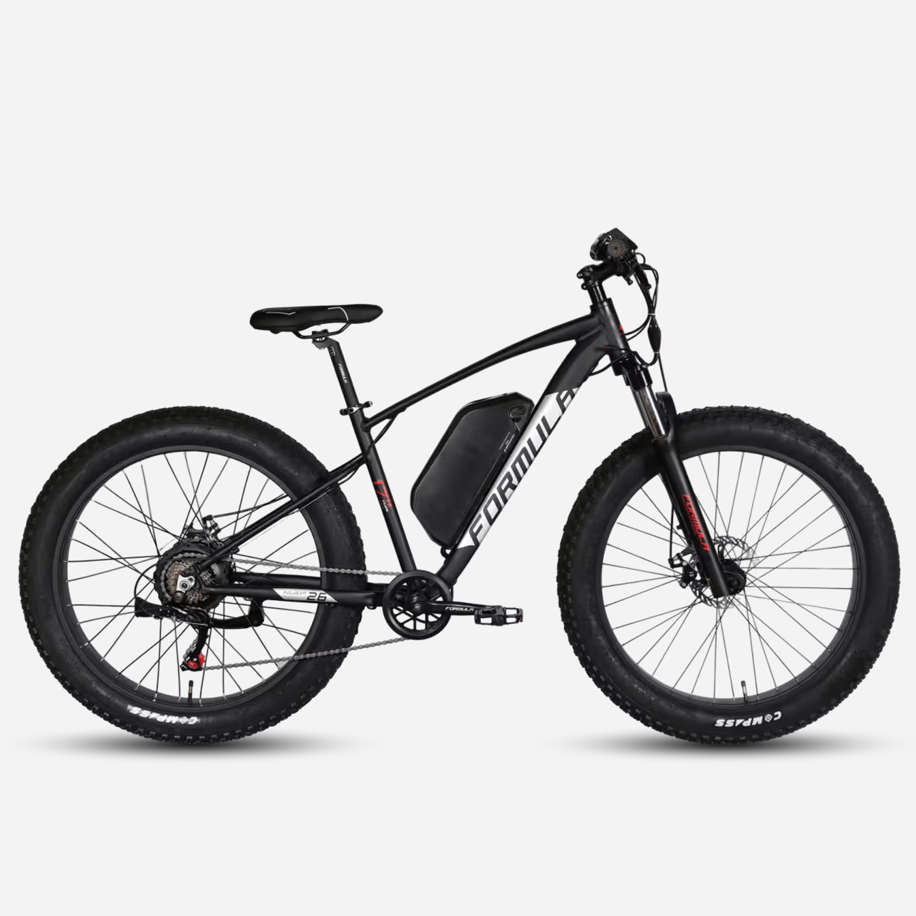 Електровелосипед Formula ePALADIN 26" чорний, вид збоку, алюмінієва рама 17"