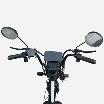 Електровелосипед Spark BUDDY 14" — панель керування з дисплеєм, дзеркала заднього виду та перемикачі режимів