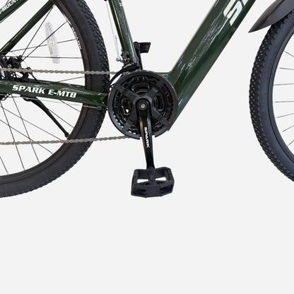Каретка та педаль електровелосипеда Spark E-MTB GHOST 29" — шатун Spark, зірочка з захистом, алюмінієва рама