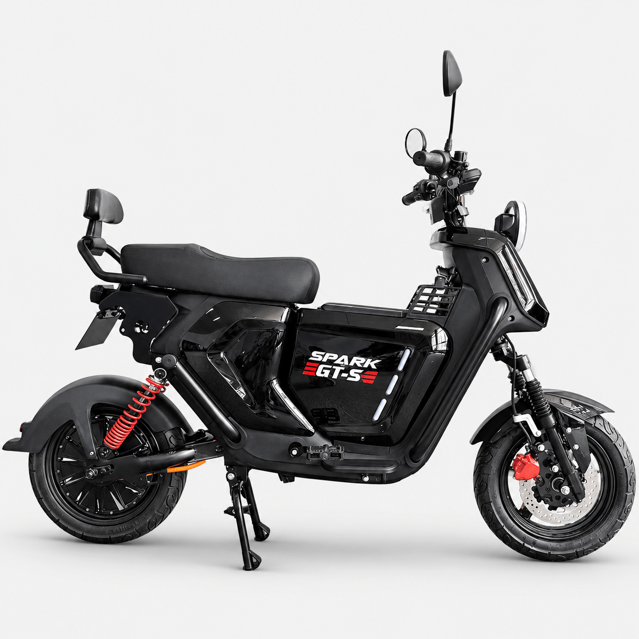 Чорний електровелосипед SPARK GT-S, вигляд збоку