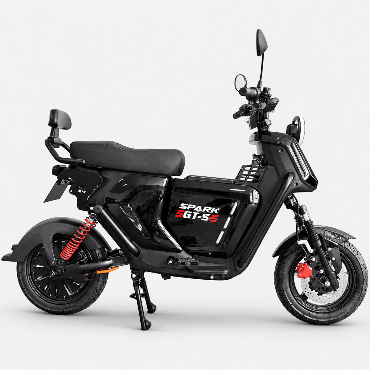 Чорний електровелосипед SPARK GT-S, вигляд збоку