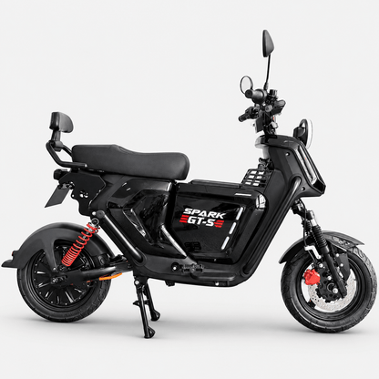 Чорний електровелосипед SPARK GT-S, вигляд збоку