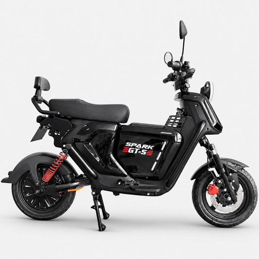 Чорний електровелосипед SPARK GT-S, вигляд збоку
