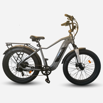 Titan E-Titan Aventure 26 — вид збоку справа, сірий металік, fat bike
