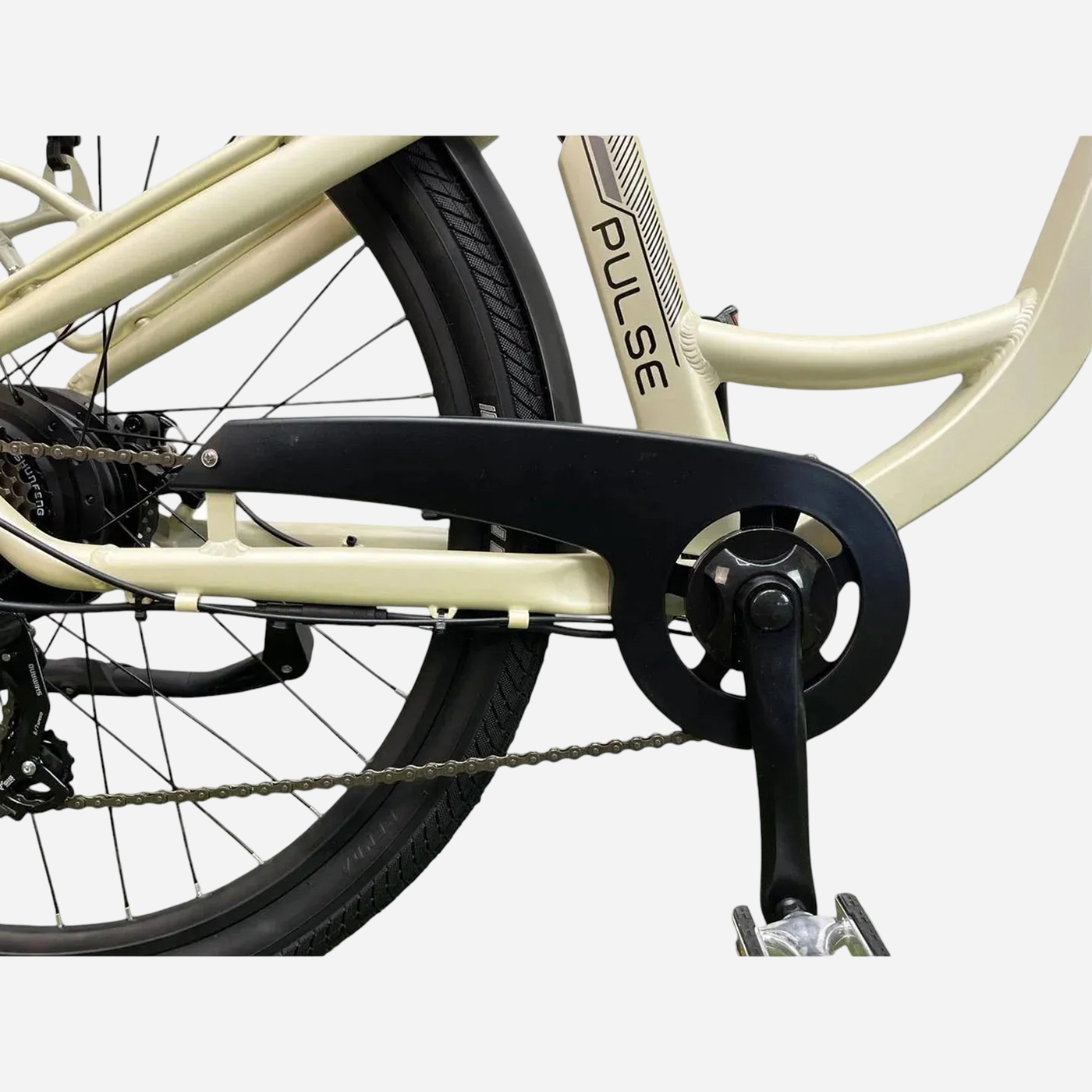Titan E-Titan Pulse 29 — шатун із захисним кожухом, касета Shimano, підніжка