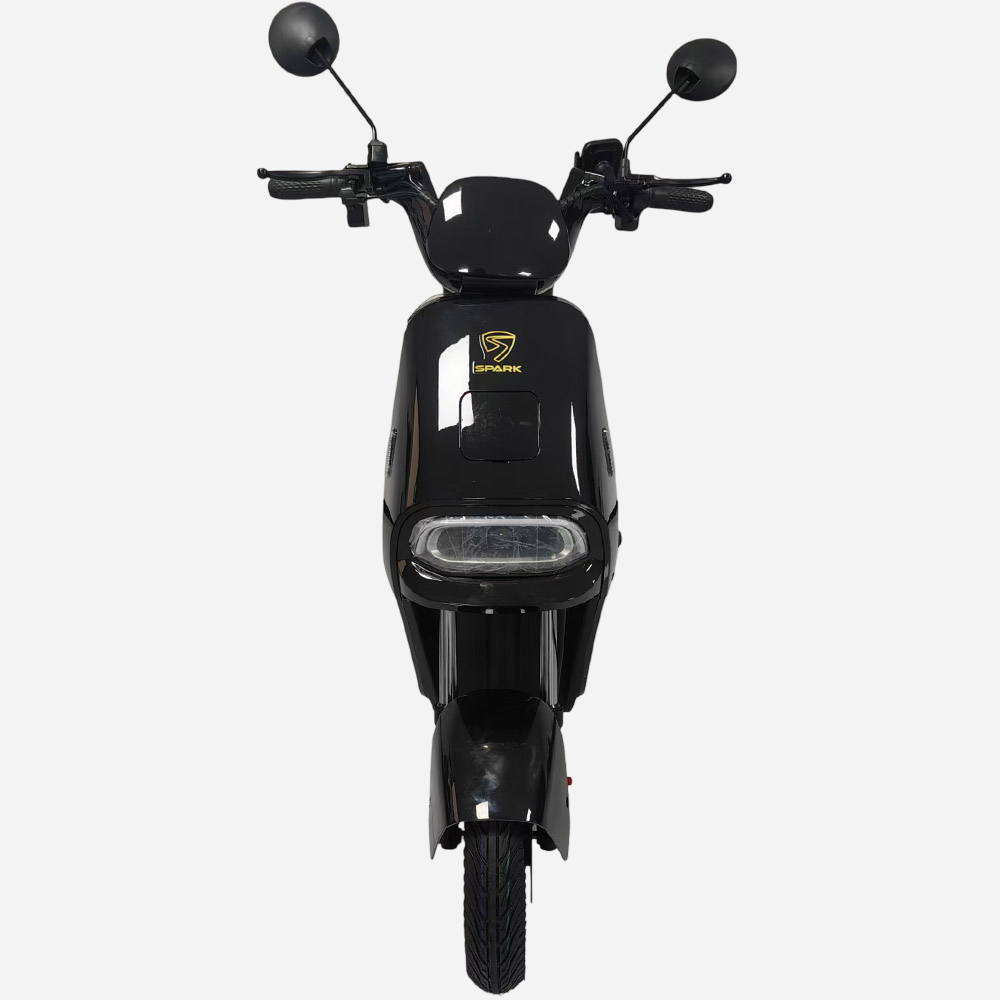 SPARK RUN 14" вид спереду, LED-фара та логотип SPARK, чорний