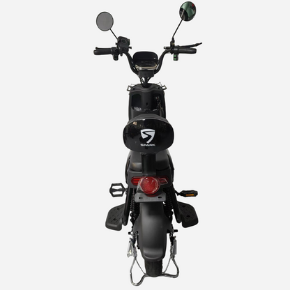 Електровелосипед SPARK SCOUT 14" вид ззаду, задній ліхтар та логотип SPARK
