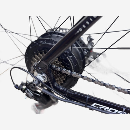 Заднє мотор-колесо 500W та трансмісія Shimano електровелосипеда Crossbike Pacific