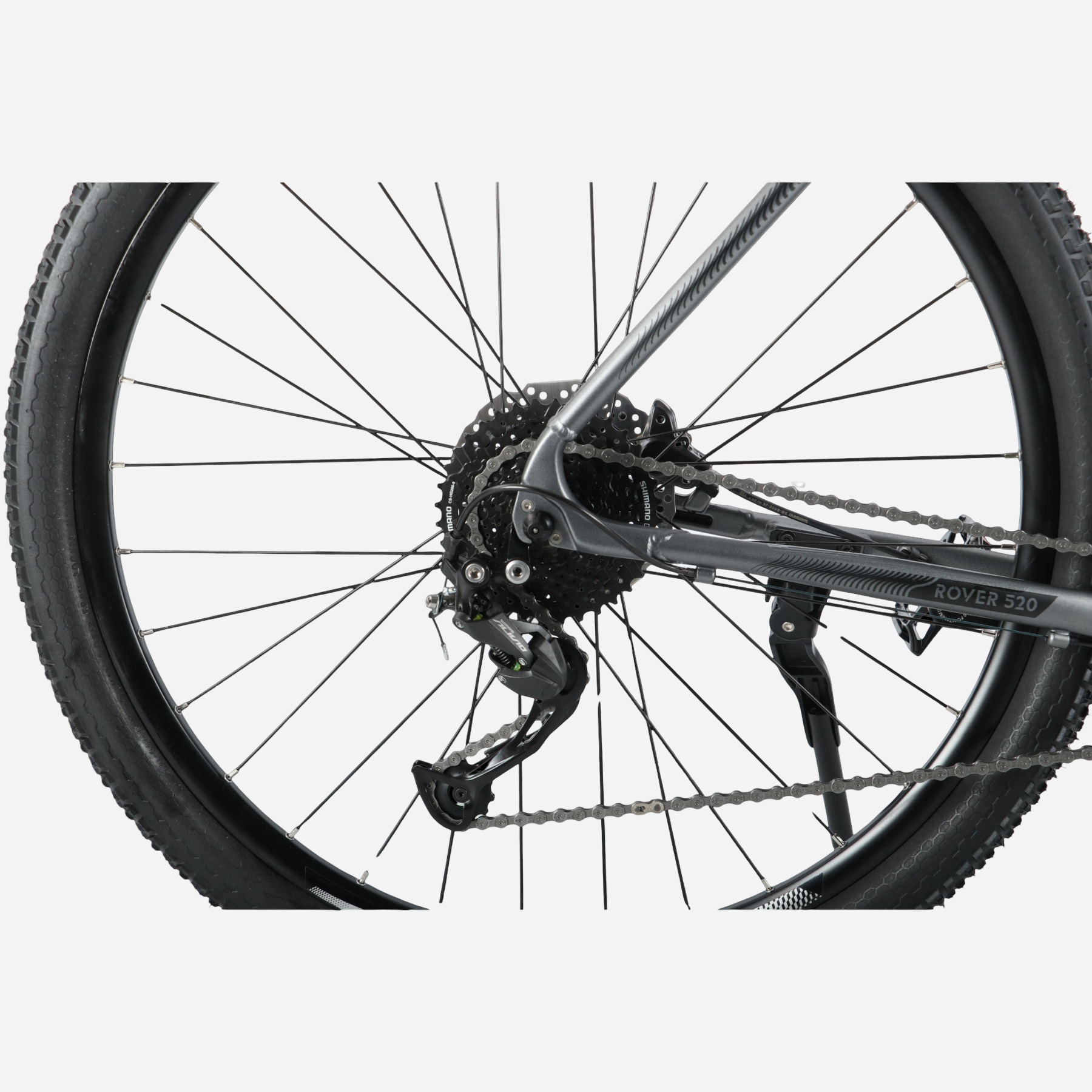 Cronus ROVER 520 — задній перемикач Shimano RD-M3100 та касета 9 швидкостей з ротором