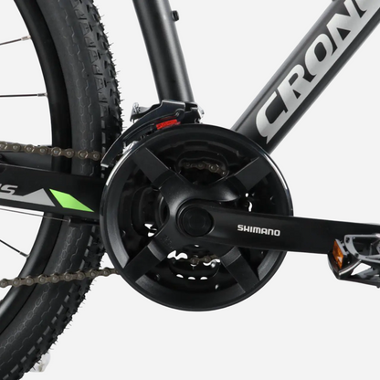 Cronus Warrior 29" — система шатунів Shimano з захисним кожухом зірочки та передній перемикач