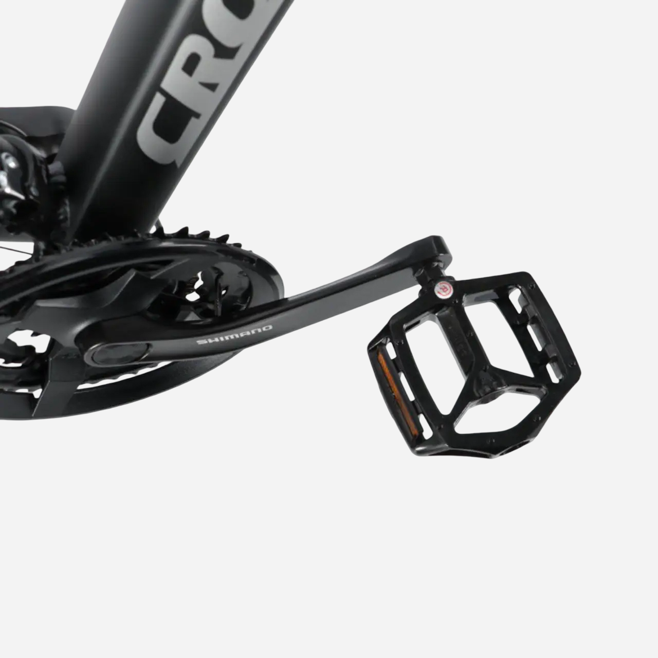 Cronus Warrior 29" — система шатунів Shimano з алюмінієвою педаллю Wellgo та потрійною зірочкою