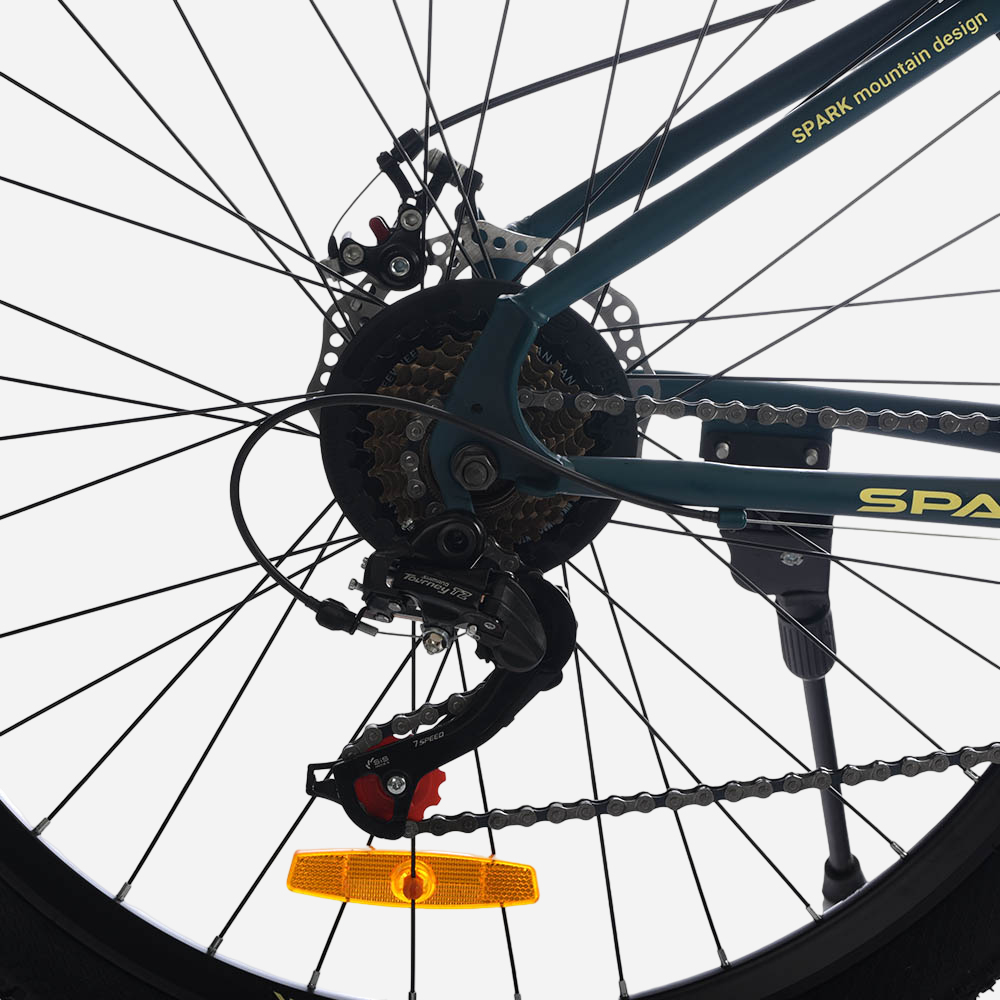 Гірський велосипед Spark APEX 27.5" жовтий з темно-зеленим, правий бік