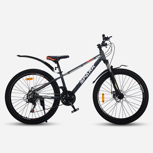 Гірський велосипед Spark ASTRO 26" сірий — вид збоку, алюмінієва рама 13", дискові гальма, амортизаційна вилка