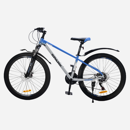 Гірський велосипед Spark BLINK 26" сталева рама 13" — вид зліва, задній перемикач Shimano та крила в комплекті
