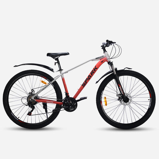 Гірський велосипед Spark BREEZE 29" — вид збоку справа, червоно-білий градієнт