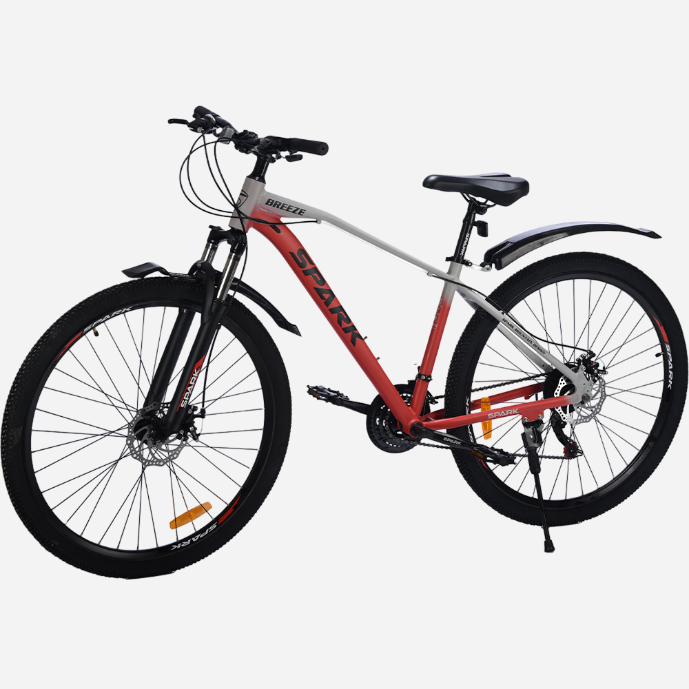 Гірський велосипед Spark BREEZE 29" — вид збоку зліва з підніжкою