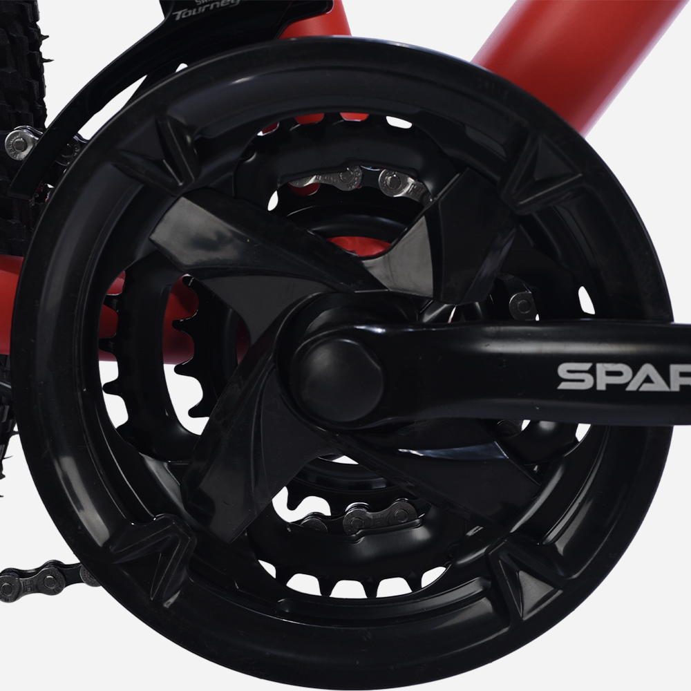 Spark BREEZE 29" — система шатунів та захист ланцюга, крупний план