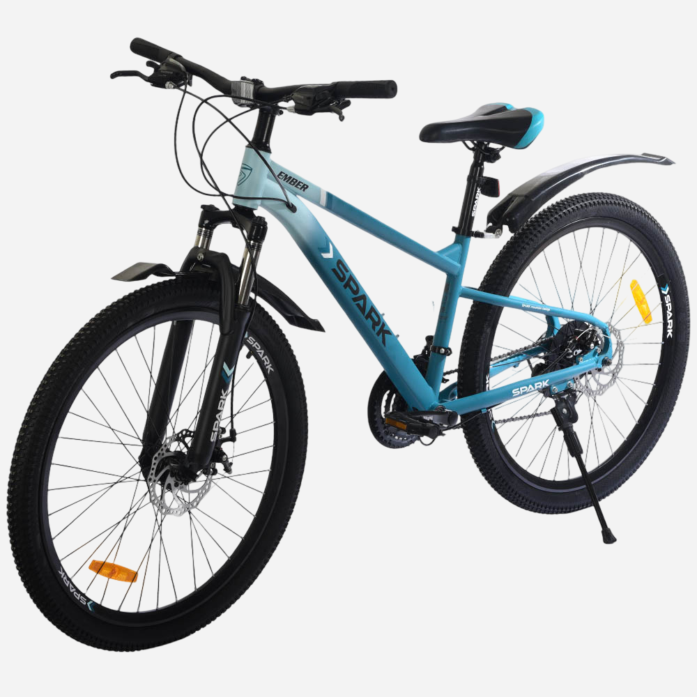 Spark EMBER 26" — вигляд спереду-збоку, трансмісія Shimano та дискове гальмо