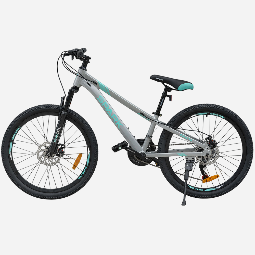 Spark FLEX 24" — вид збоку ліворуч, трансмісія SHIMANO та складана підніжка