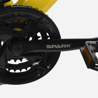 Шатуни Spark 24/34/42T з захистом велосипеда FLIP 26" жовтий — пластикова педаль WP-650 з відбивачем, ланцюг, каретка KENLI