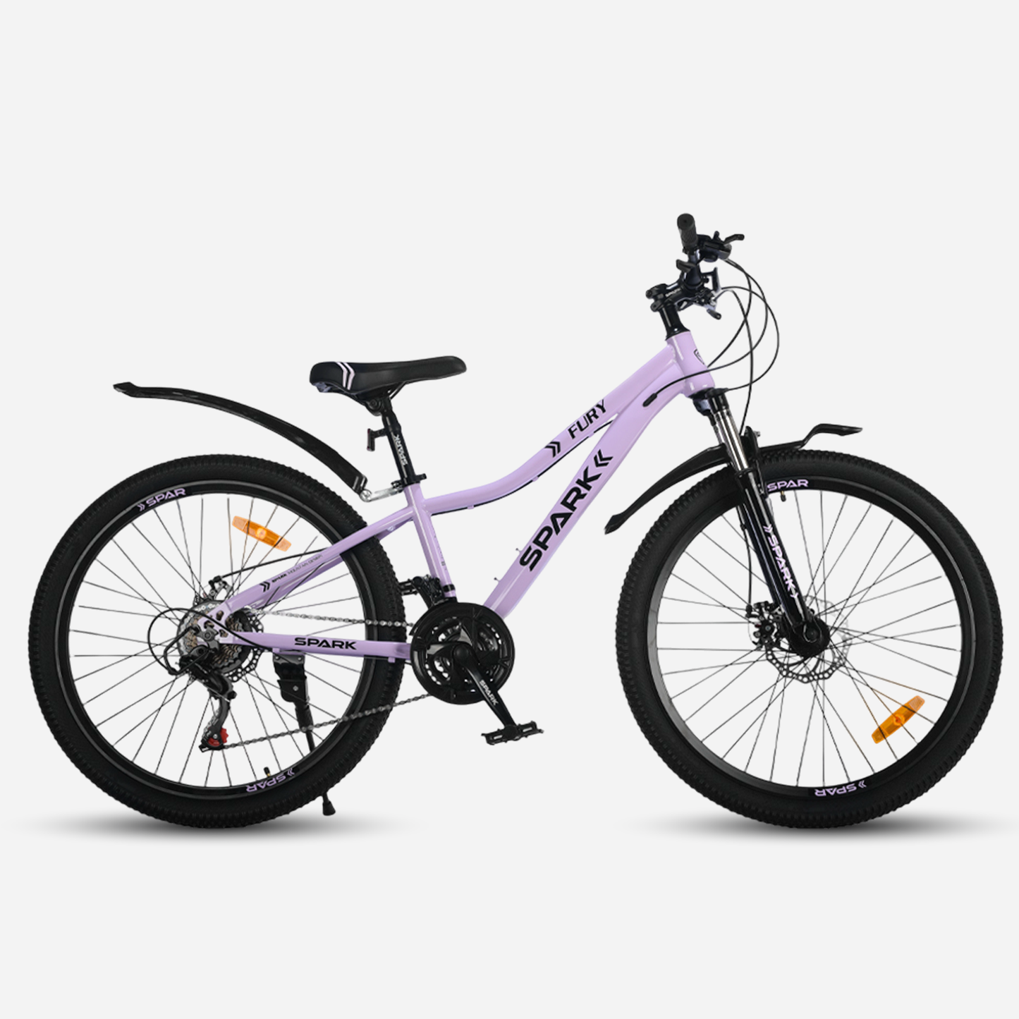 Гірський велосипед Spark FURY 26" сталева рама 13" — вид збоку, колір лавандовий