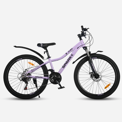 Гірський велосипед Spark FURY 26" сталева рама 13" — вид збоку, колір лавандовий