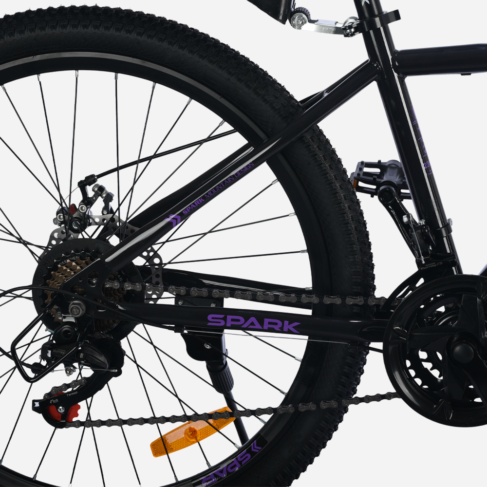 Spark FURY 26" — задній перемикач Shimano TZ500, касета 7S, дисковий ротор 160 мм та підніжка