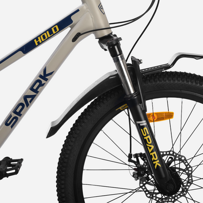 Spark HOLD 24" — амортизаційна вилка Spark з дисковим гальмом 160 мм, крупний план