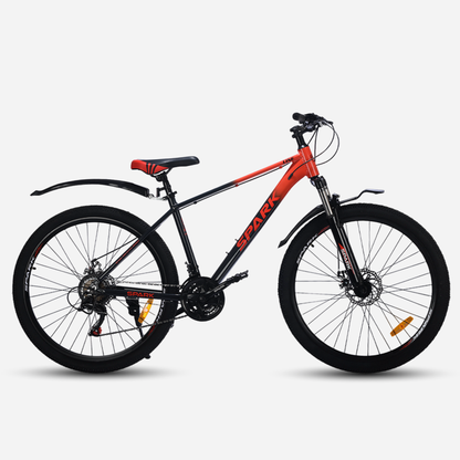 Гірський велосипед Spark LINE 27.5" чорно-червоний, алюмінієва рама 17", дискові гальма, SHIMANO