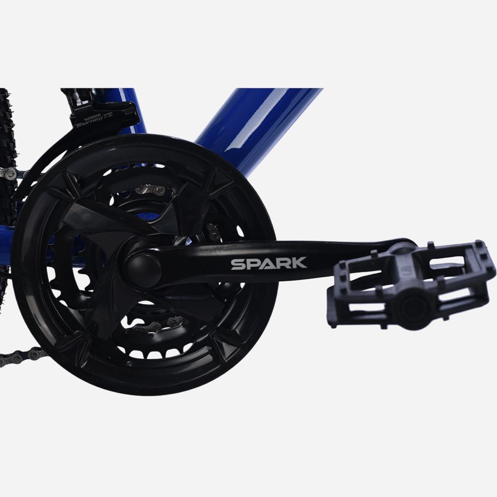 Каретка та шатун Spark LINE 27.5" з педаллю, система 3x7, синя алюмінієва рама MTB