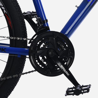 Система шатунів Spark LINE 27.5" MTB, каретка та педаль, синя алюмінієва рама, ланцюг SHIMANO