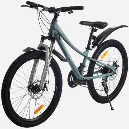 Гірський велосипед Spark NERO 24" — вигляд ззаду-збоку, трансмісія Shimano та дискові гальма 160 мм