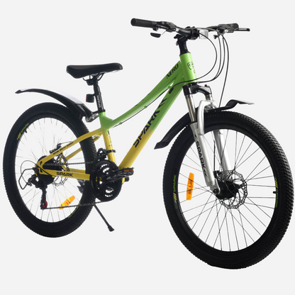 Підлітковий велосипед Spark NERO 24" MTB — вигляд спереду з правого боку, амортизаційна вилка Spark