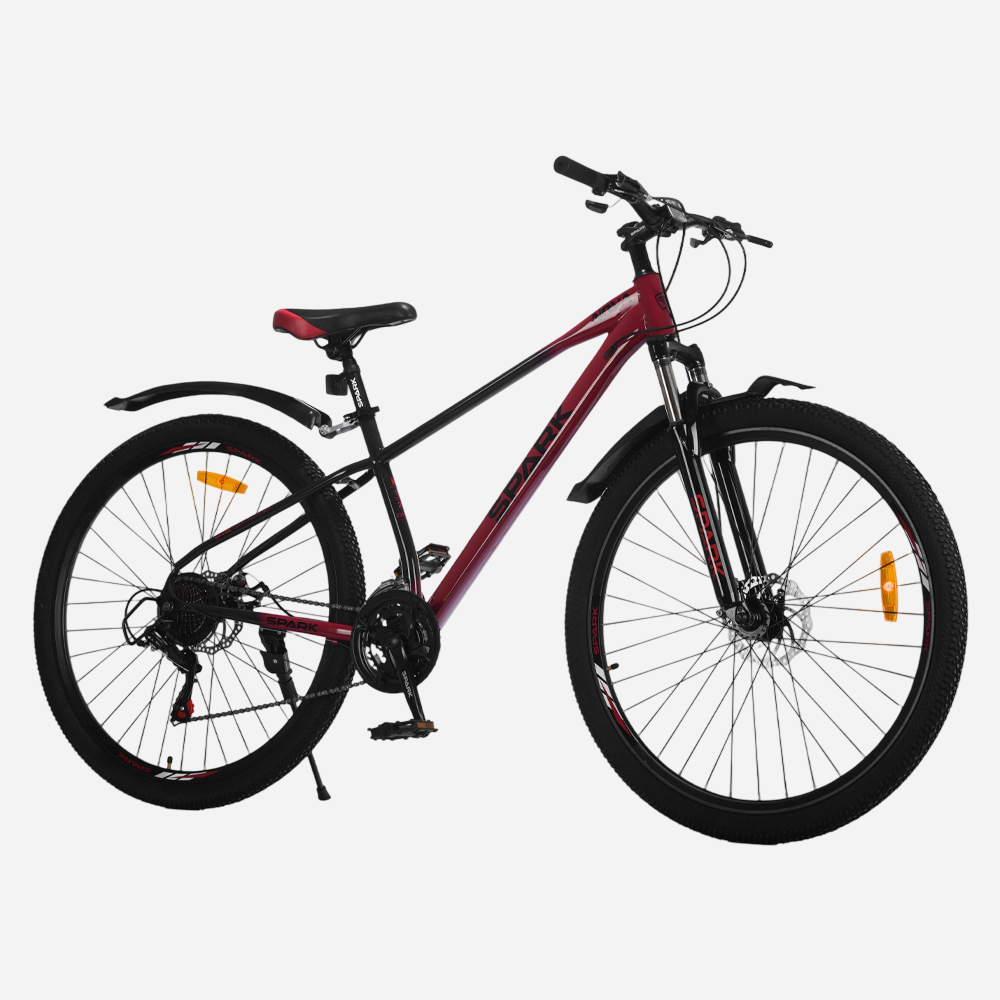 Гірський велосипед Spark NOVA 29" MTB хардтейл — вигляд з правого боку, чорно-бордовий