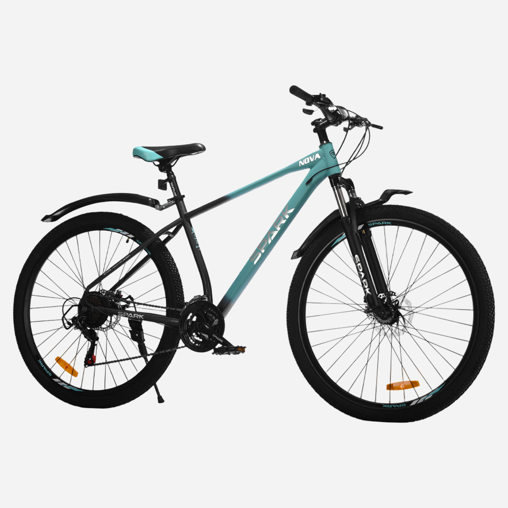 Гірський велосипед Spark NOVA 29" MTB хардтейл — вигляд з правого боку, бірюзово-чорний