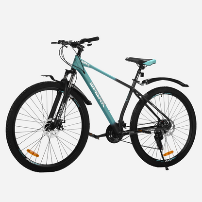 Spark NOVA 29" сталева рама 19" — вигляд спереду, амортизаційна вилка та дискові гальма