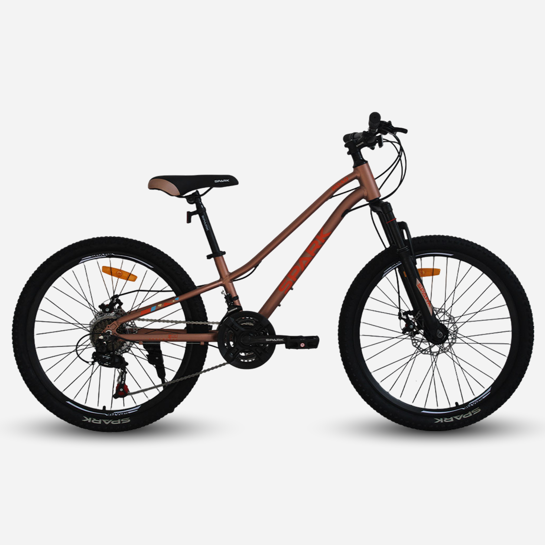 Гірський велосипед Spark ROAD 24" бронзовий, вид збоку справа